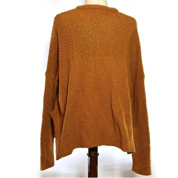 Cupcakes and Cashmere Pullover Sweater Women's Burnt Orange Long Sleeve - Picture 4 of 5
